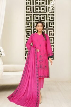 3PC Embroidery Chicken Kari Lawn