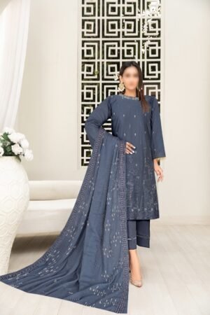 3PC Embroidery Chicken Kari Lawn