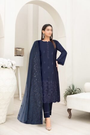 3PC Embroidery Chicken Kari Lawn